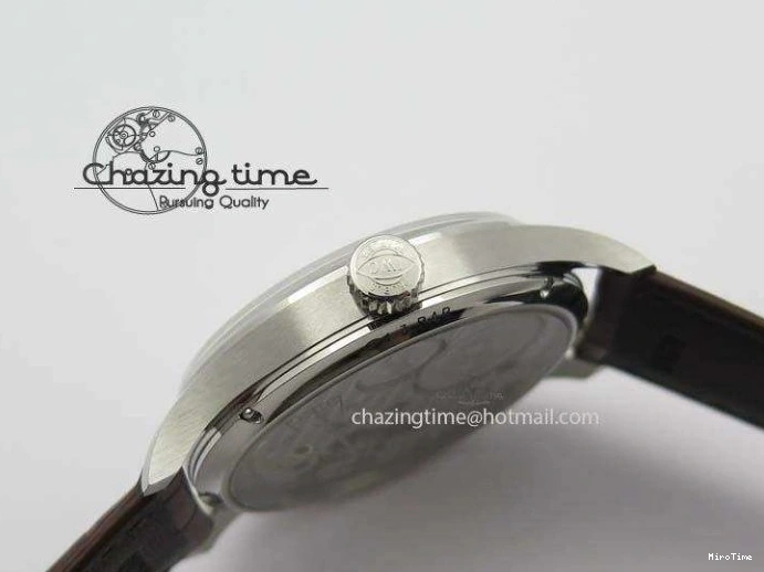 MIROTIME 0331 Sustainable Portuguese IW5444 SS White Dial RG Numbers On Brown Leather Strap A 7256